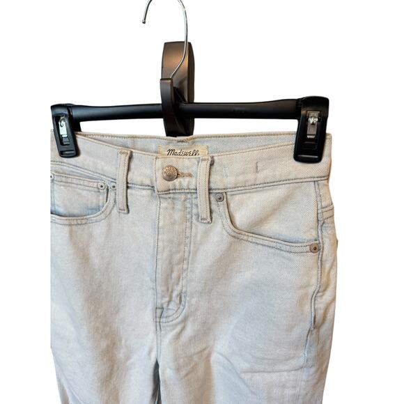 MADEWELL The Momjean in Harman Wash: Raw-Hem Edition Size 24 High Rise Taper 90s - Picture 4 of 10